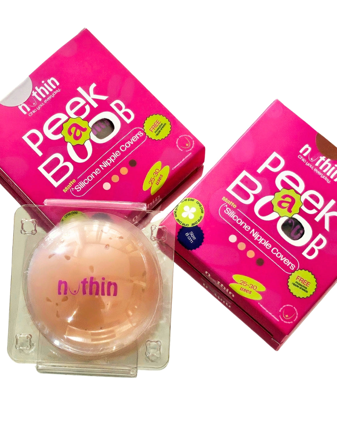 silicone nipple covers - nuthin 
bra without straps - invisible bra
sticky boob bra